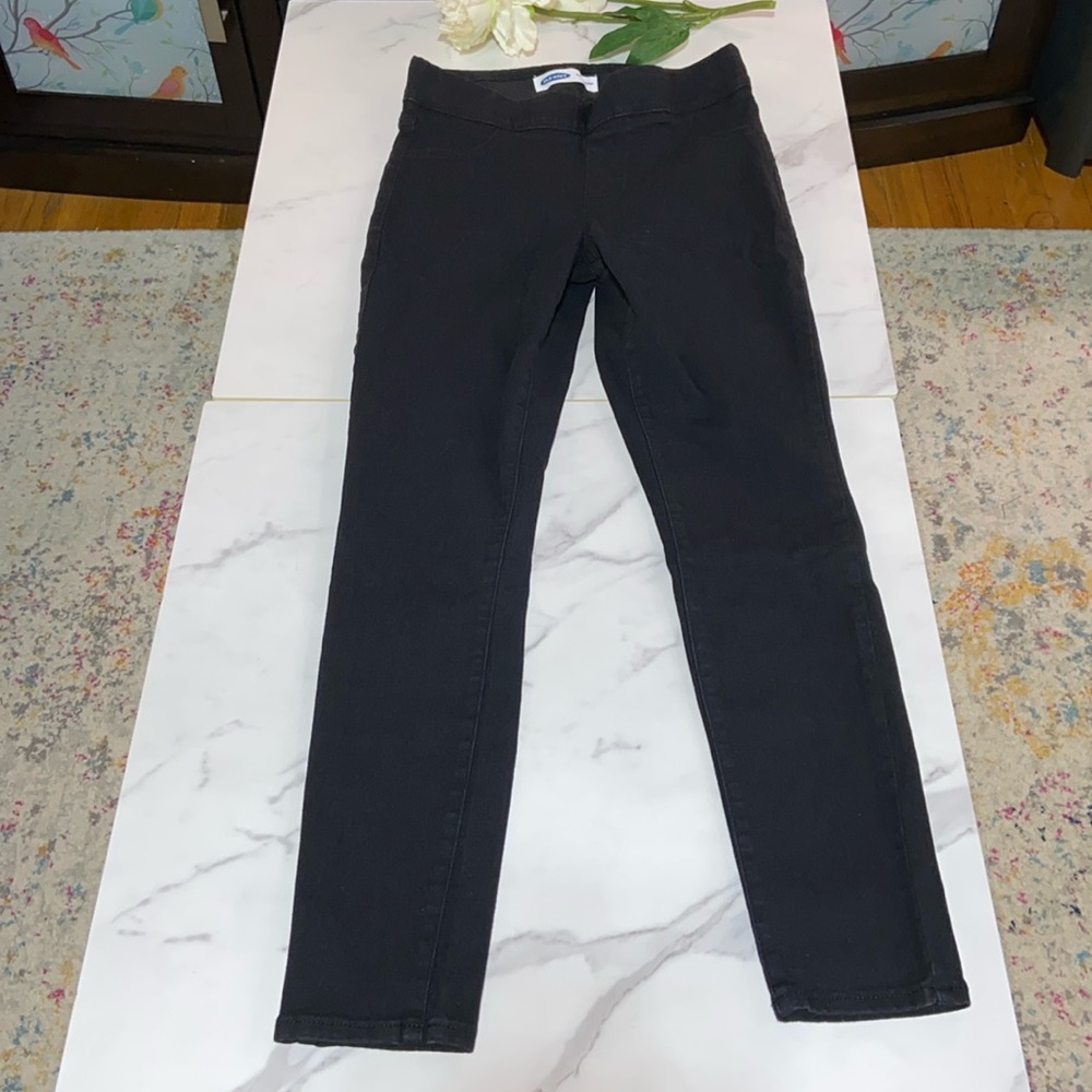 Old Navy Mid-Rise Black Super Skinny Jeggings for Women SZ 8